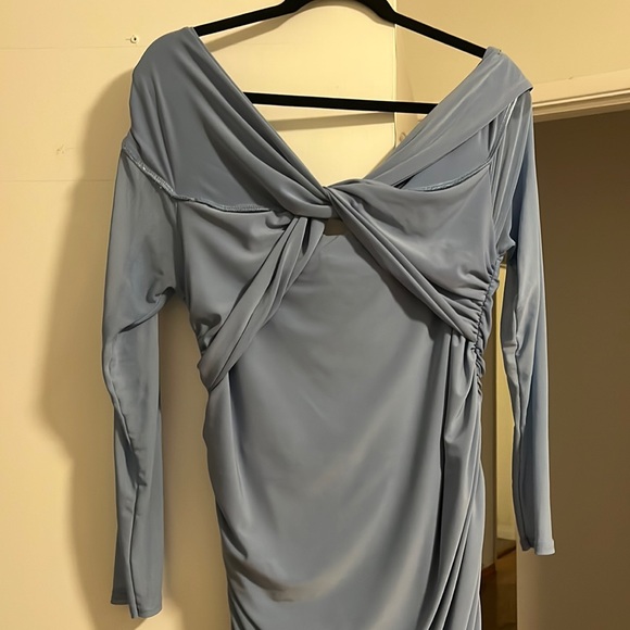 Club L London Maternity Dress Neva Bardot NWOT - Picture 5 of 12